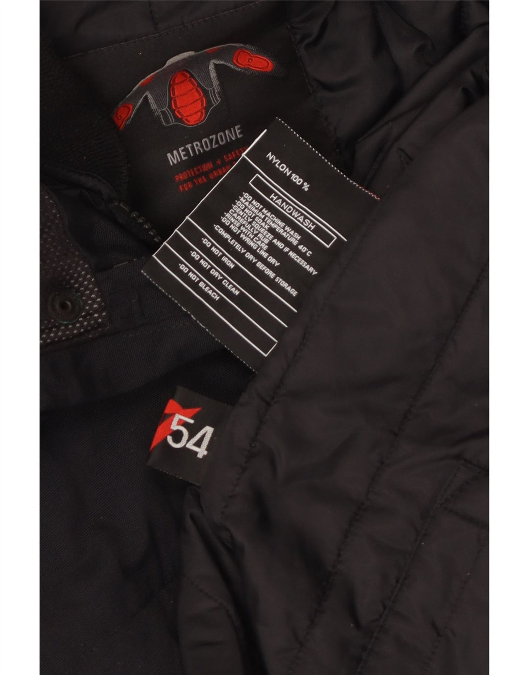 Jaqueta utilitária masculina vintage IT 54 2XL nylon preto