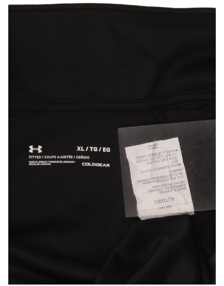 UNDER ARMOUR Mens Cold Gear Gráfico Pulôver Treino Top XL Preto