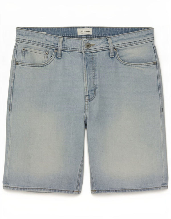 Shorts jeans masculino Jack & Jones Regular Fit grande W36 algodão azul