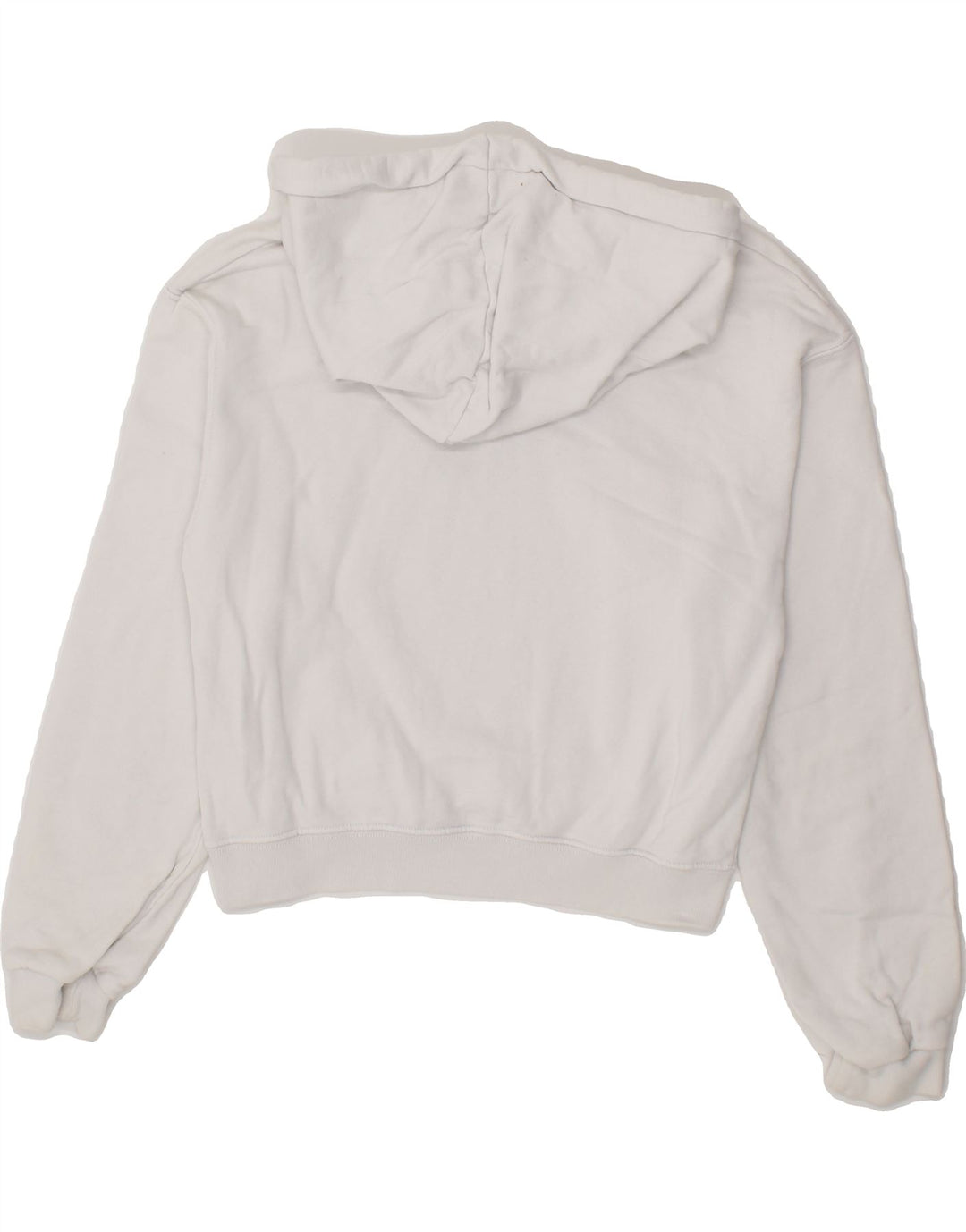 PYREX Girls Crop Graphic Hoodie Jumper 10-11 Years XL  White Cotton Vintage Pyrex and Second-Hand Pyrex from Messina Hembry 