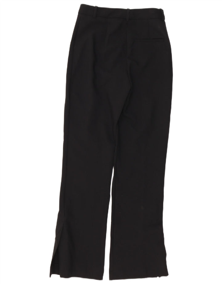 Zara Calça feminina Bootcut Chino pequena W26 L31 poliéster preto