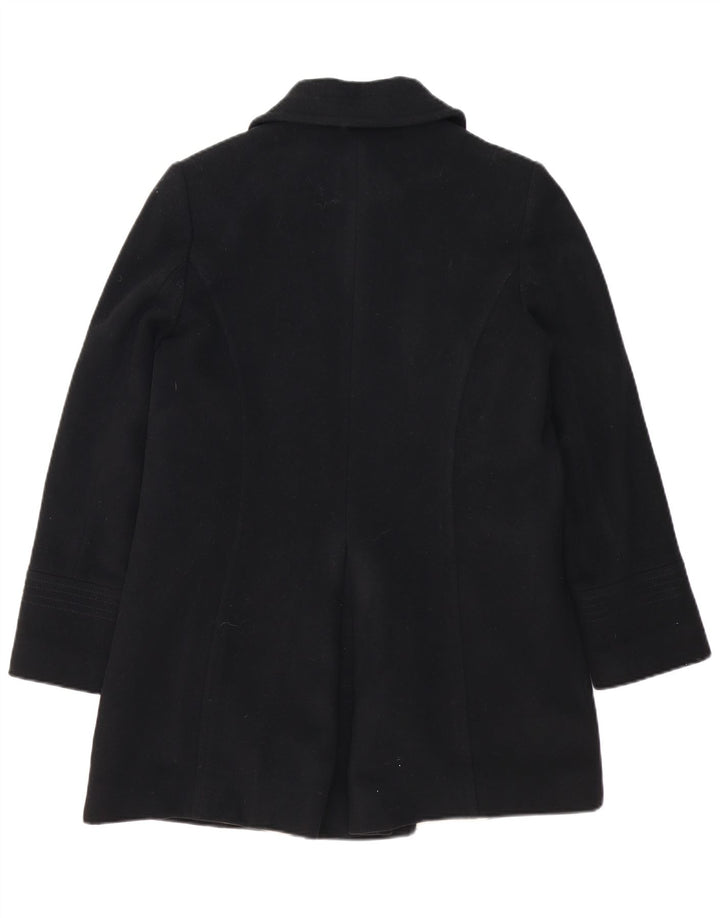 Casaco feminino Jacques Vert com peito duplo Reino Unido 12 lã preta média