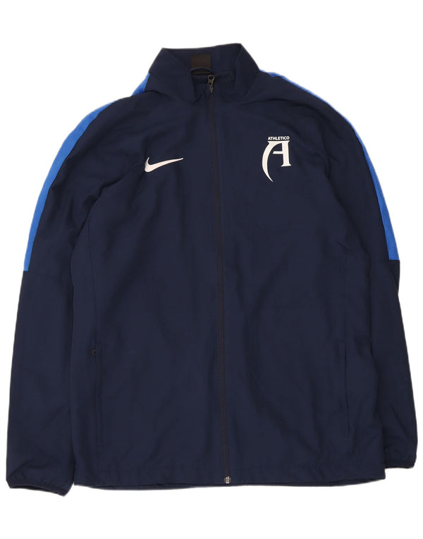 Jaqueta masculina Nike Dri Fit Graphic Tracksuit grande bloco colorido azul marinho