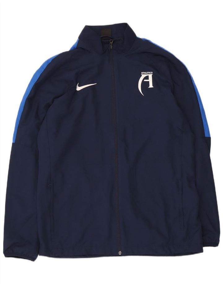 Jaqueta masculina Nike Dri Fit Graphic Tracksuit grande bloco colorido azul marinho