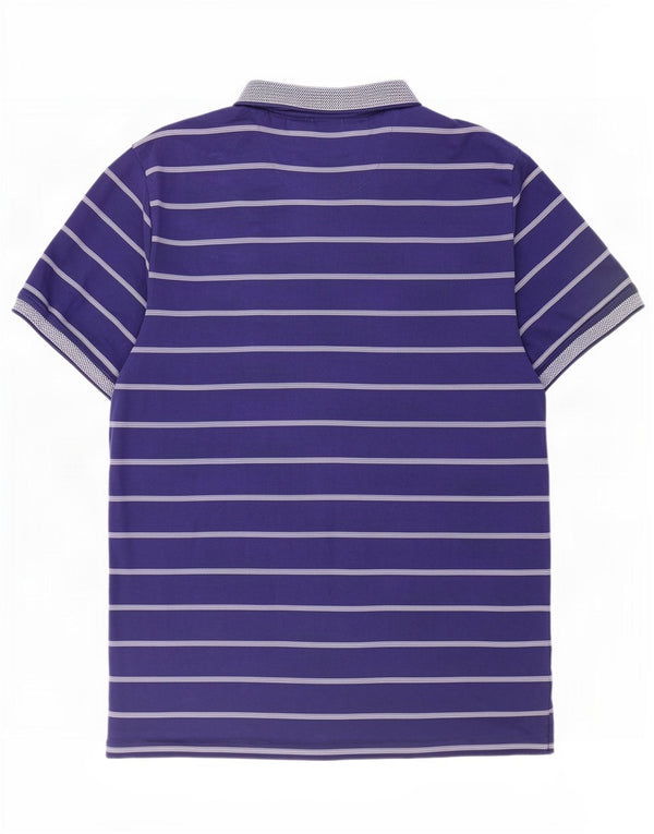 Lyle & Scott Mens Polo Shirt 2XL Blue Striped Cotton