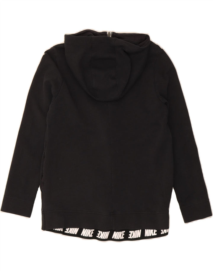 NIKE Womens Zip Hoodie Sweater UK 10 Small Black Cotton Vintage Nike and Second-Hand Nike from Messina Hembry 