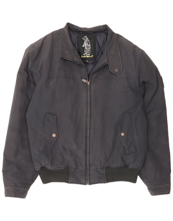 Jaqueta bomber masculina Refrigue UK 42 XL algodão azul marinho
