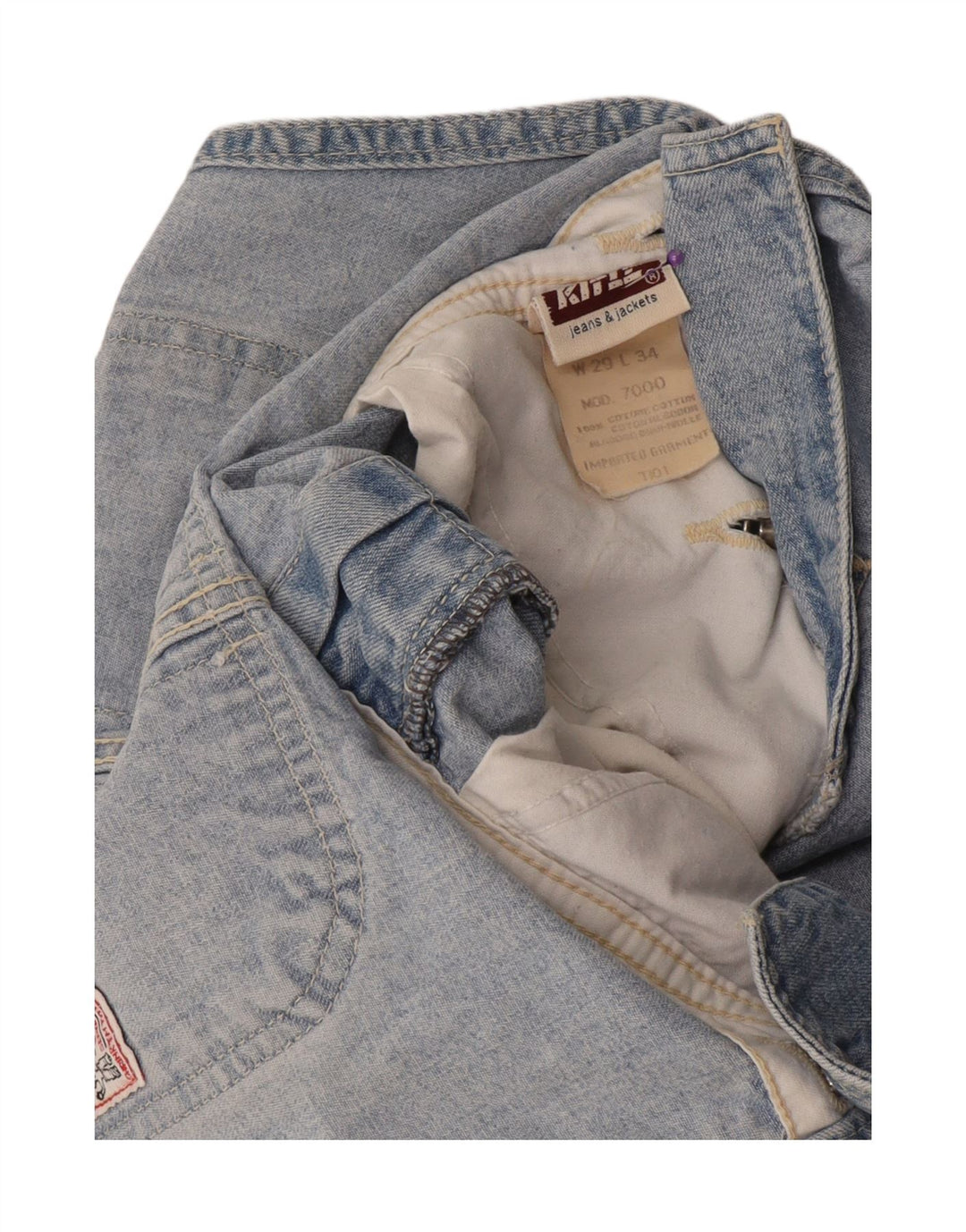 Macacão feminino Rifle Jeans reto W29 L27 algodão azul