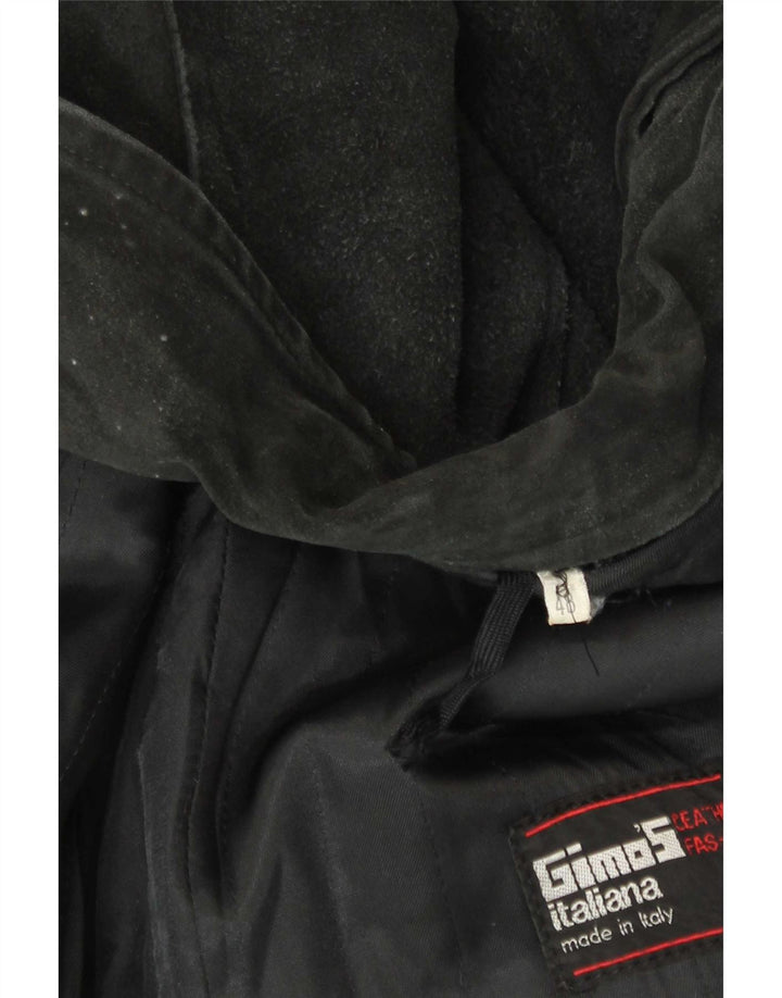 Gimo's Sobretudo de camurça feminino IT 46 grande preto
