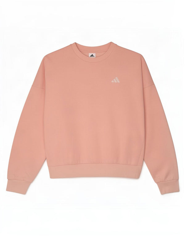 Adidas Womens Oversized Sweatshirt Jumper UK 4/6 XS Rosa Algodão