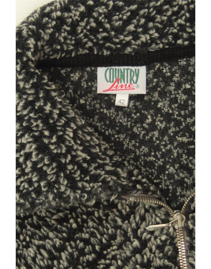 COUNTRY Womens Fleece Jumper EU 42 Large Grey Fair Isle Vintage Country and Second-Hand Country from Messina Hembry 