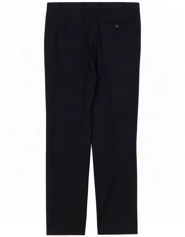 Calça masculina de ajuste regular Marks & Spencer W36 L31 azul marinho xadrez