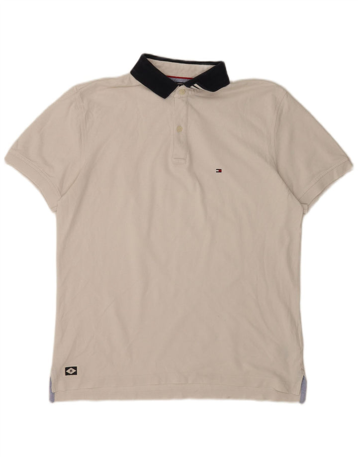 Camisa polo masculina Tommy Hilfiger XL algodão branco
