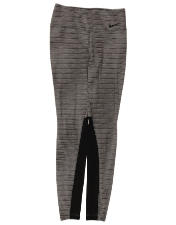 Leggings Nike Dri Fit para mulher UK 8 Small Grey Colourblock Nylon