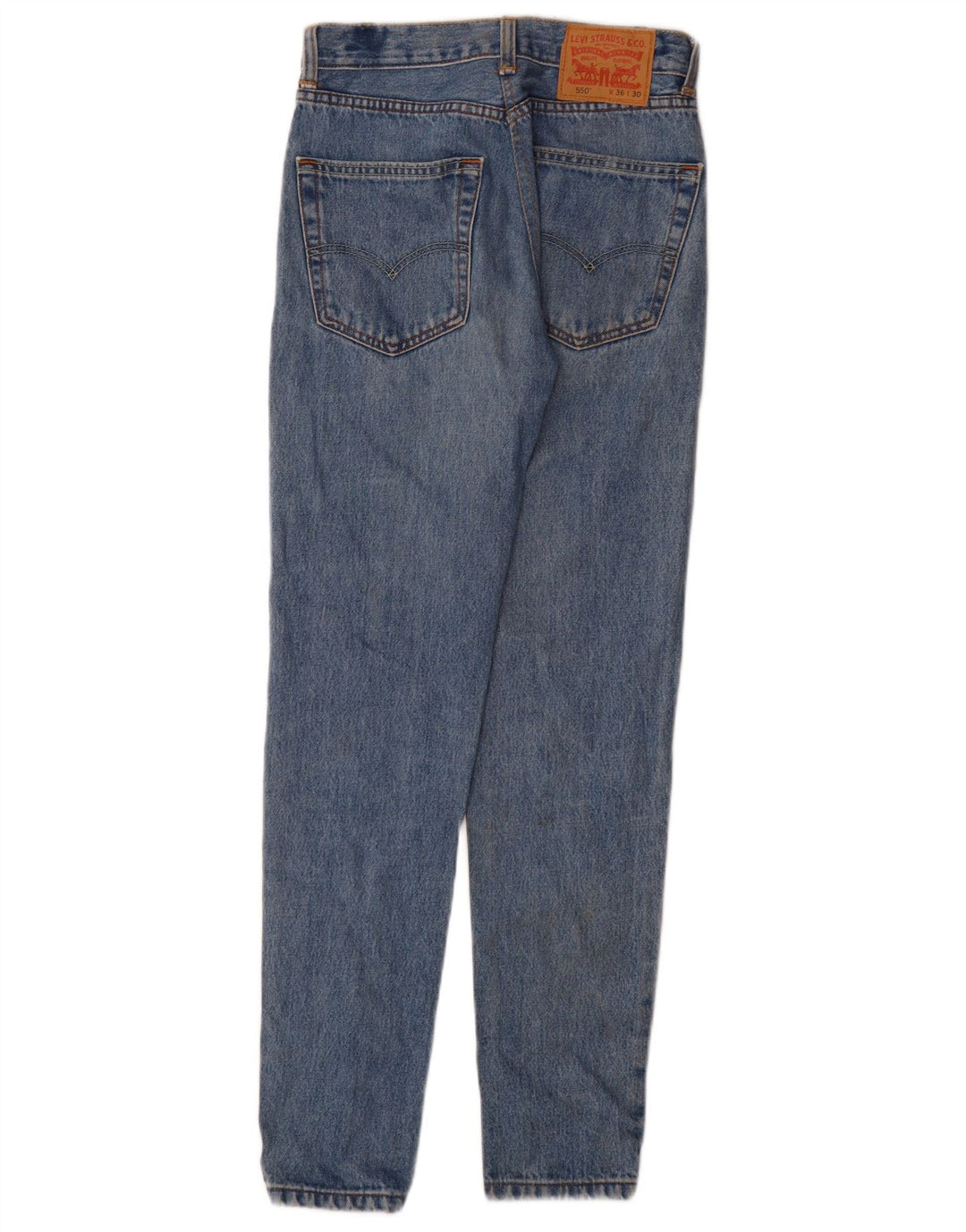 Calça jeans feminina Levi's 550 Tapered W28 L30 azul algodão