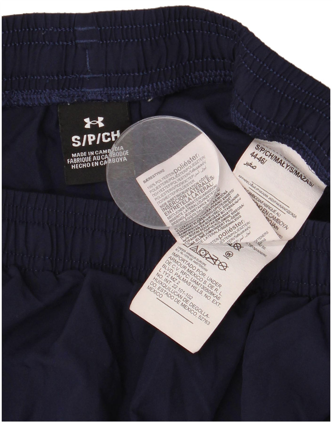 Under Armour Mens Sport Shorts Pequeno Azul Marinho Colourblock Poliéster