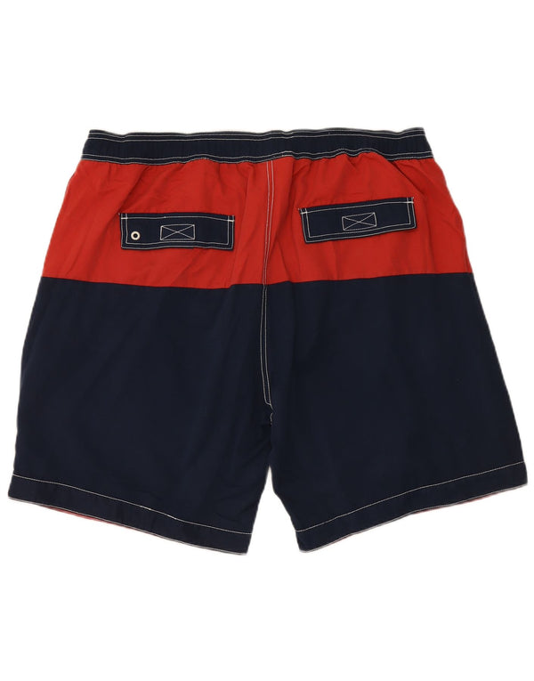 WEIRD FISH Mens Graphic Natação Shorts XL Azul Marinho Colorblock