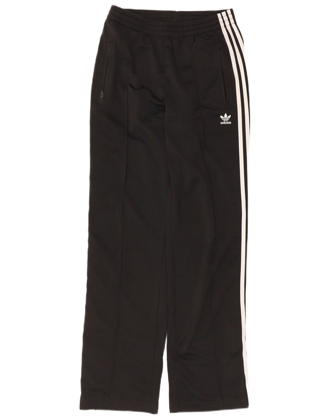 Calça de treino feminina Adidas UK 10 pequena poliéster preto