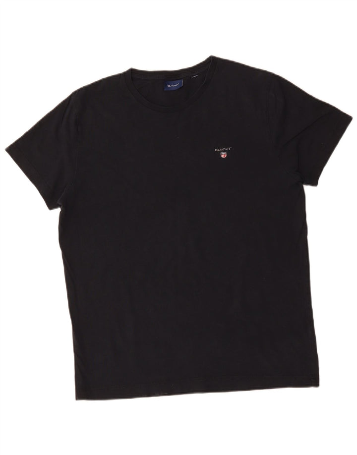 Camiseta masculina GANT de algodão azul marinho médio
