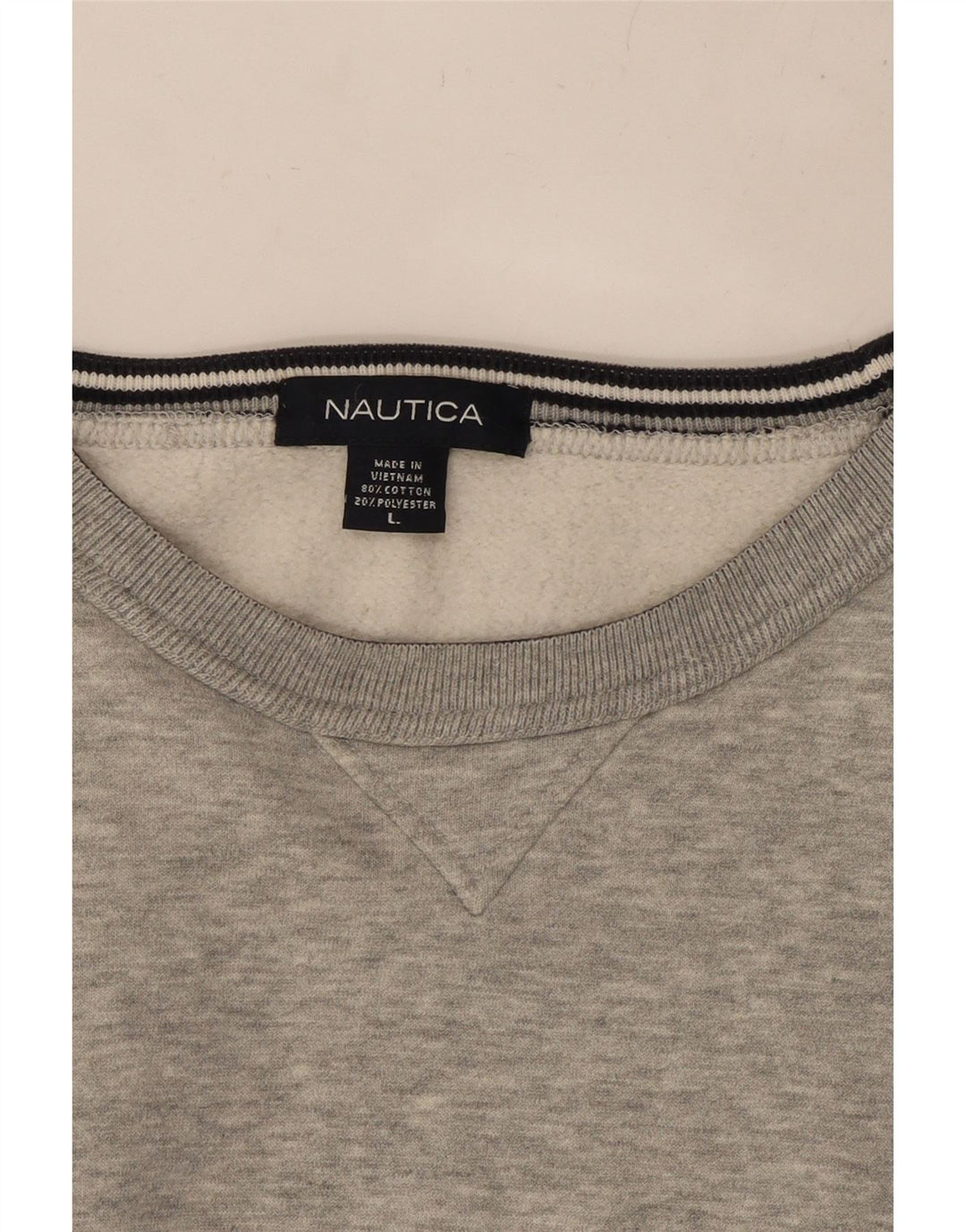 NAUTICA Moletom Masculino Jumper Grande Algodão Cinza