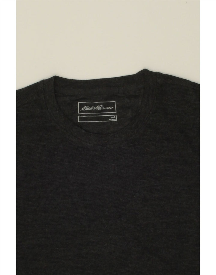 EDDIE BAUER Mens T-Shirt Top Large Grey Cotton Vintage Eddie Bauer and Second-Hand Eddie Bauer from Messina Hembry 