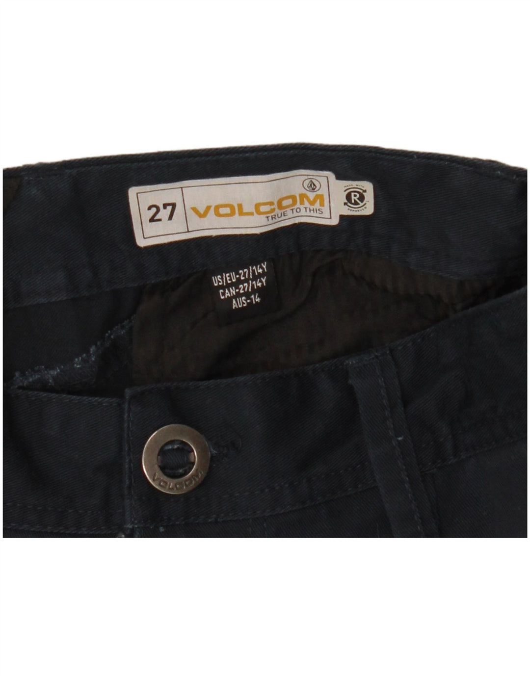 Shorts Chino Meninos VOLCOM 13-14 Anos W27 Azul Marinho