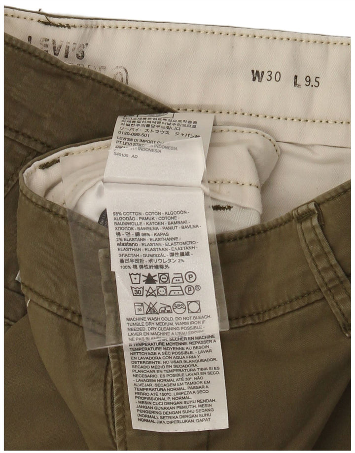 Shorts Chino Masculino Levi's W30 Algodão Cáqui Médio