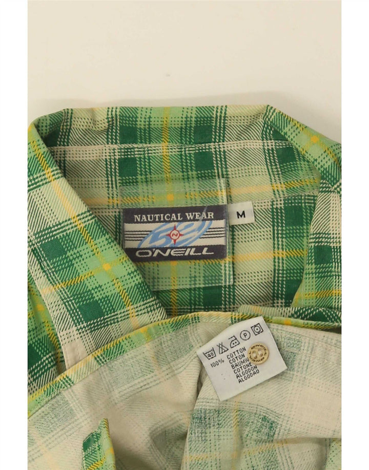 Camisa masculina O'Neill de algodão xadrez verde médio