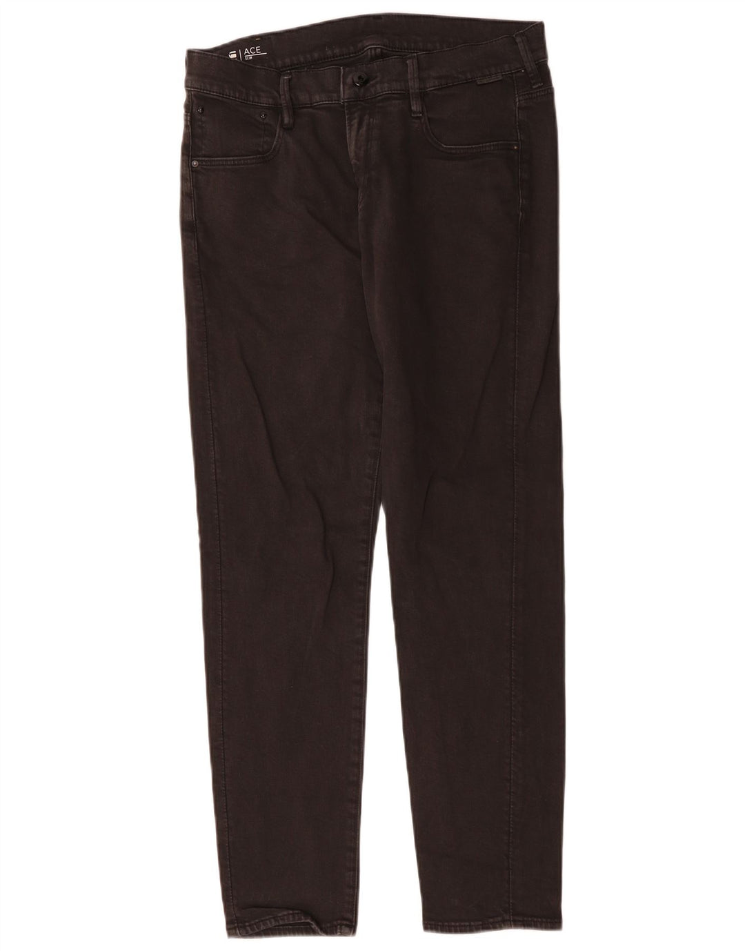 G-Star feminino Ace Slim Jeans W30 L30 algodão preto