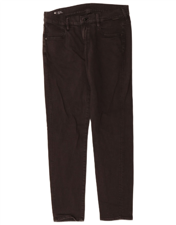 G-Star feminino Ace Slim Jeans W30 L30 algodão preto