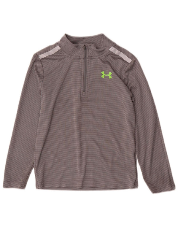 Under Armour Boys Graphic Pullover Treino Top 5-6 Anos Listrado Cinza