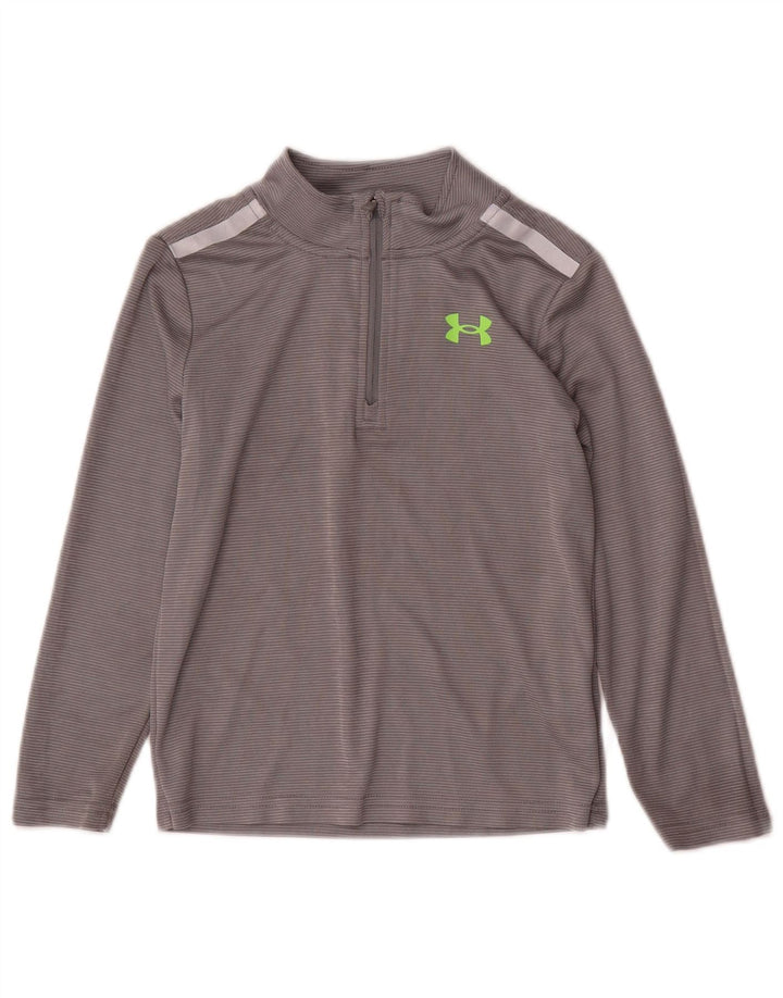 Under Armour Boys Graphic Pullover Treino Top 5-6 Anos Listrado Cinza