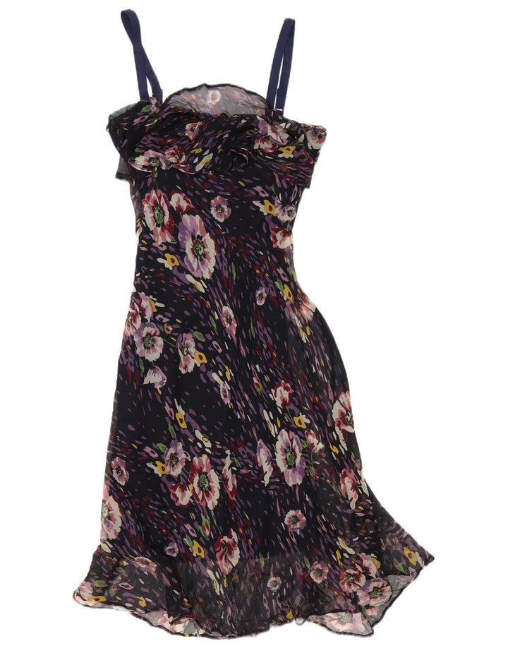 Naf Naf Vestido feminino com babados IT 36 XS multicolorido floral