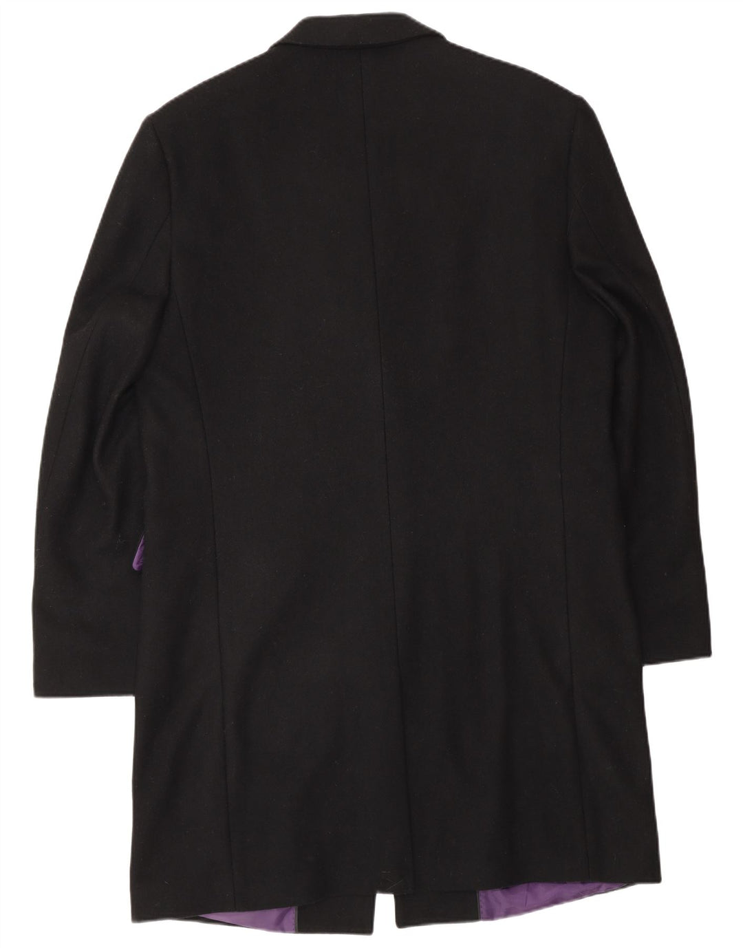 Sobretudo masculino Jeff Banks UK 36 pequeno lã preta