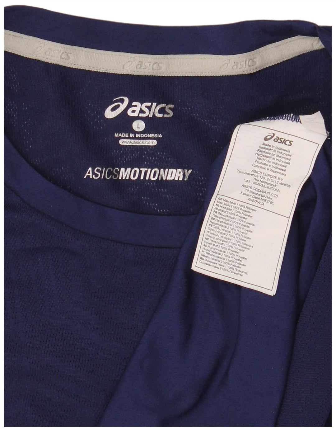 Colete feminino Asics UK 16 grande poliéster azul marinho