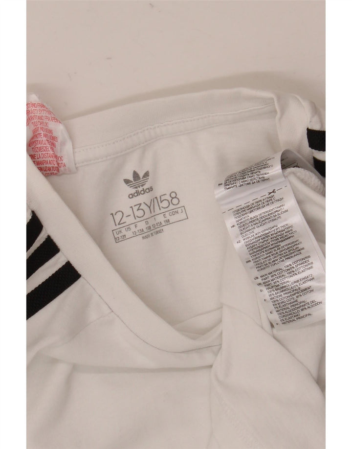 Top Adidas Menino Manga Comprida 12-13 Anos Algodão Branco
