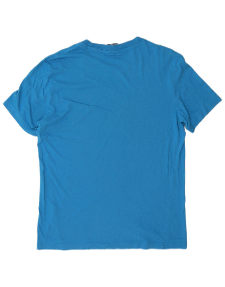 Camiseta masculina estampada Champion algodão azul médio