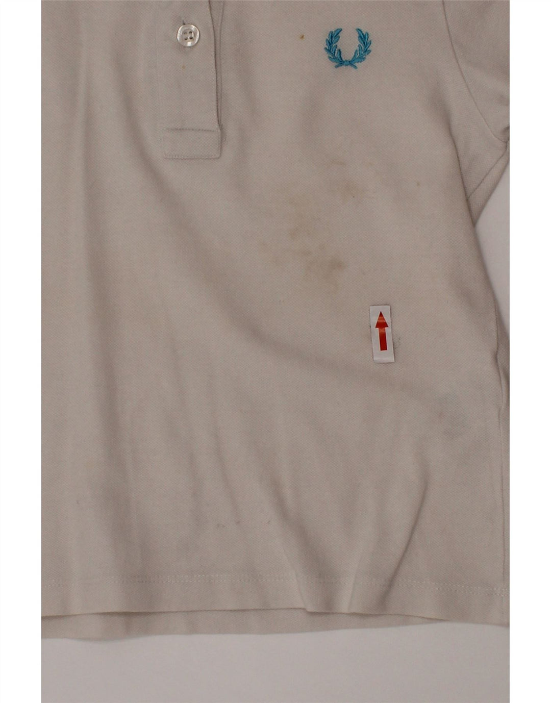 Camisa polo masculina Fred Perry 3-4 anos algodão branco