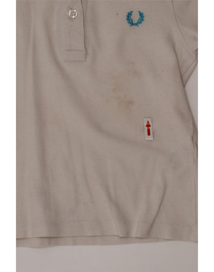 Camisa polo masculina Fred Perry 3-4 anos algodão branco