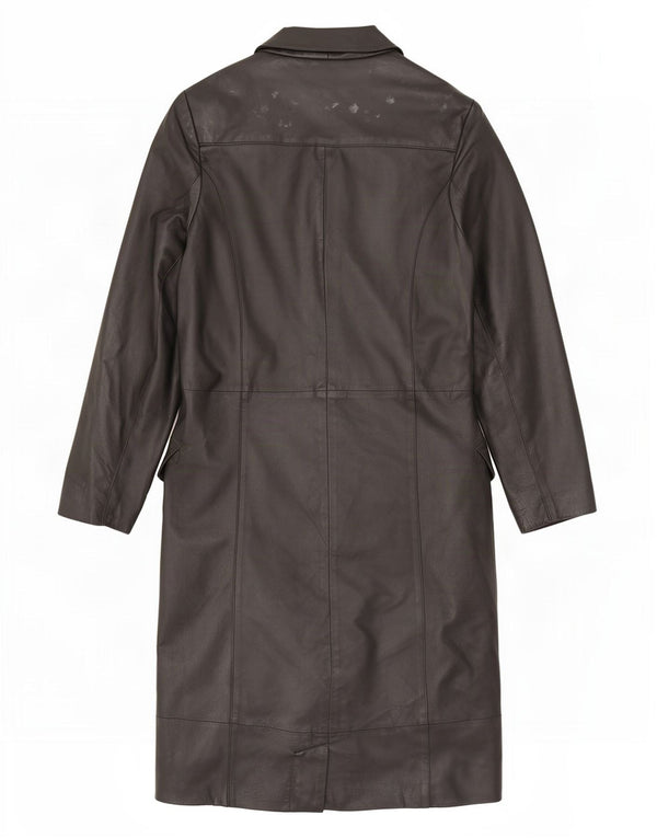 Casaco de couro superdimensionado feminino Yuppie EU 34 XS preto