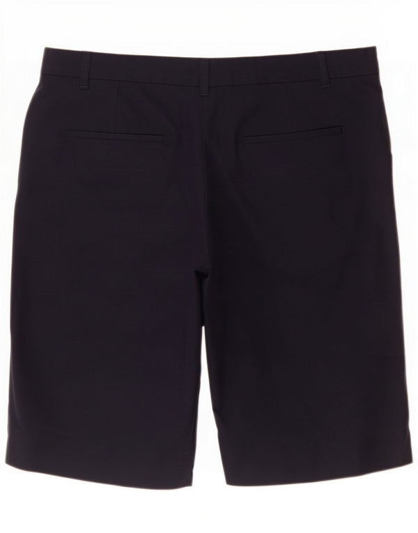 Shorts chino feminino Marks & Spencer Reino Unido 14 grande W34 algodão azul marinho