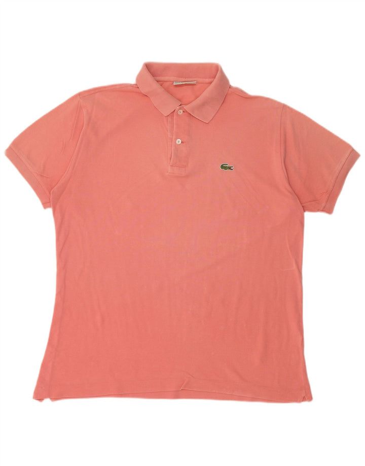 Camisa polo masculina LACOSTE tamanho 4 médio algodão rosa