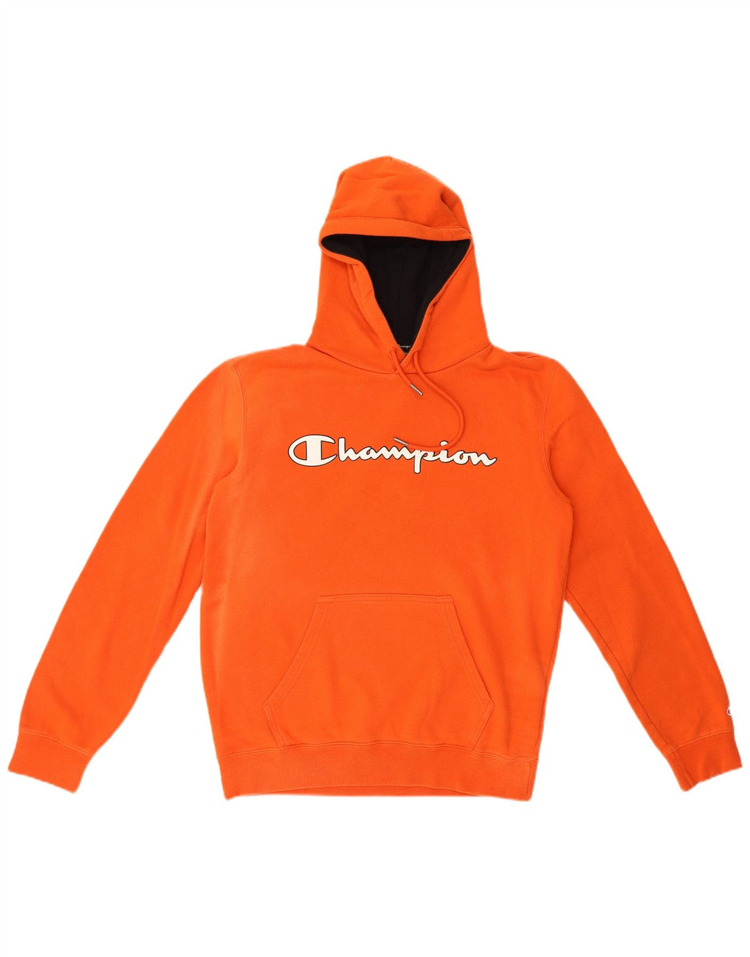 Jumper com capuz gráfico masculino Champion médio laranja