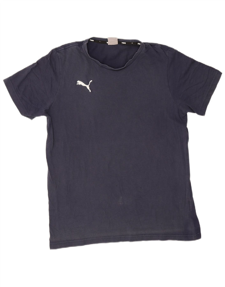 Camiseta masculina Puma grande algodão azul marinho