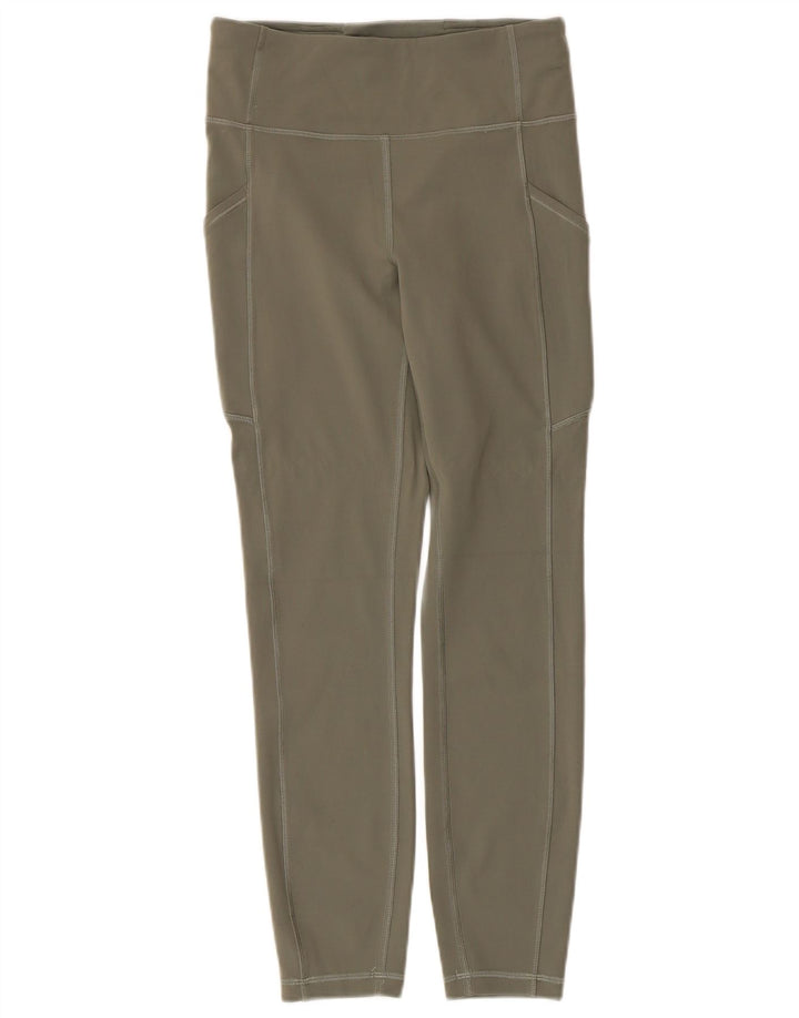 Leggings femininas Lululemon UK 10 pequenas cáqui