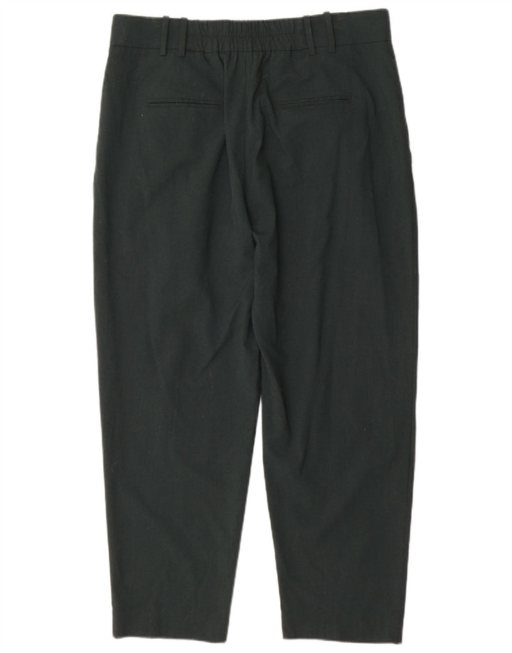 Zara Calça Feminina Cropped Pegged XL W36 L26 Verde Poliéster