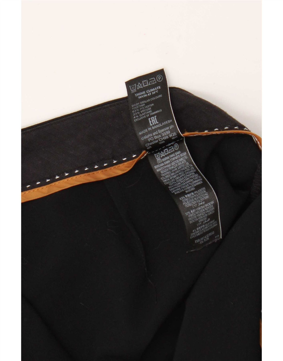 Calça feminina Marks & Spencer Bootcut Suit Reino Unido 12 Médio W32 L30 Preta