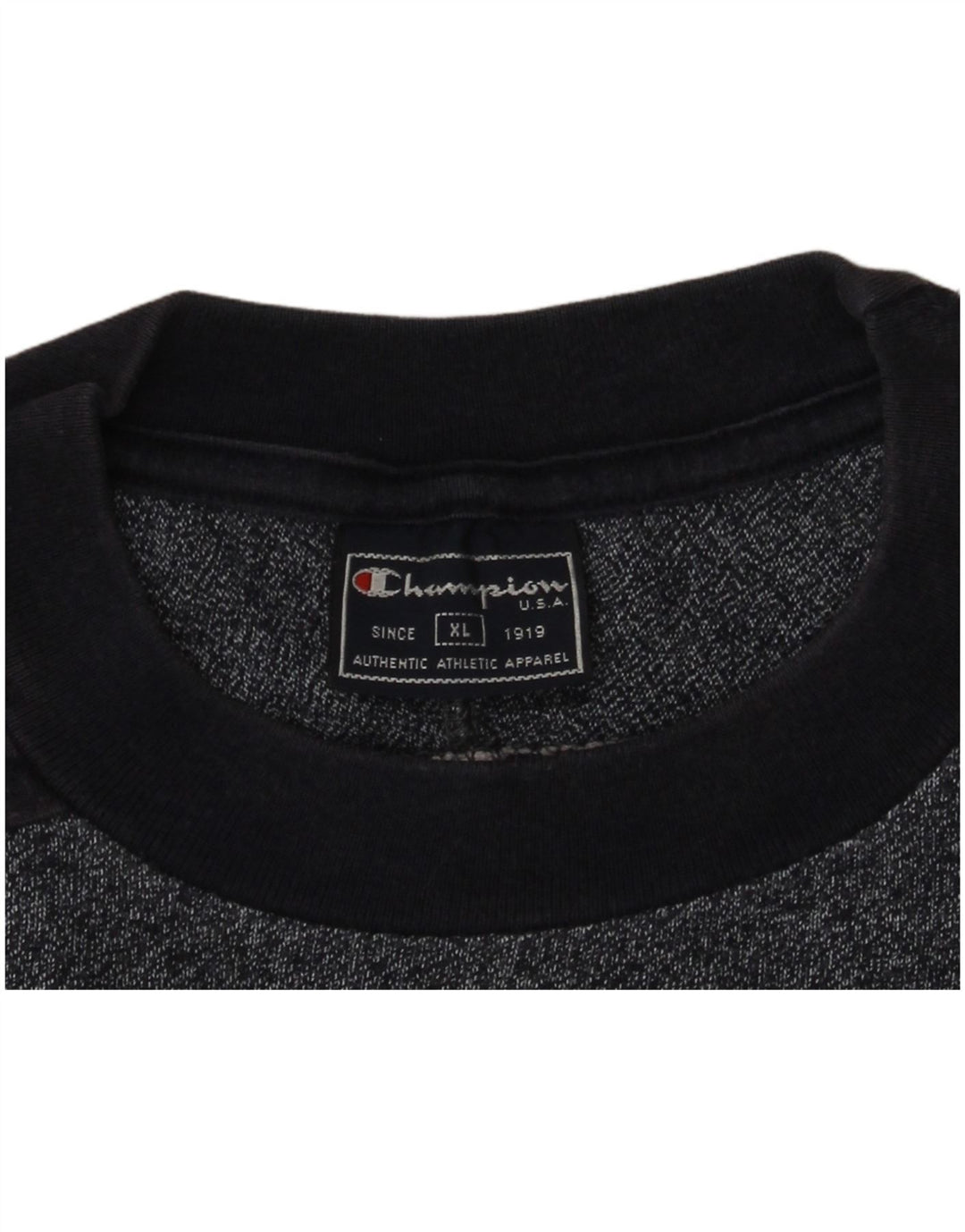 Camiseta masculina Champion XL azul marinho manchada