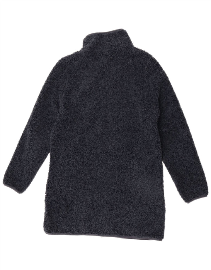 Jaqueta feminina Longline de lã Jack Wolfskin Reino Unido 8/10 pequena azul marinho