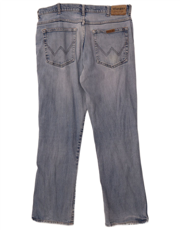 Calça jeans reta masculina WRANGLER regular fit W36 L29 algodão azul